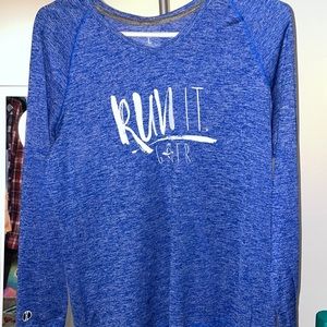 large blue long sleeve